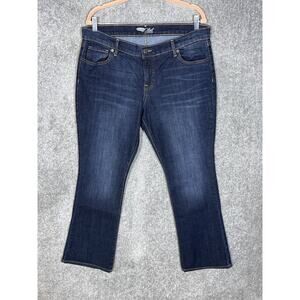 Old Navy The Flirt Bootcut Jeans Womens‎ Size 14 Short Dark Wash Blue Stretch